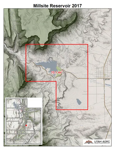 A map with project boundary